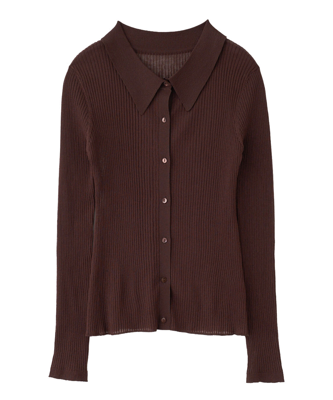 COCO DEAL「シアーニットシャツ」|シャツ・ブラウス|