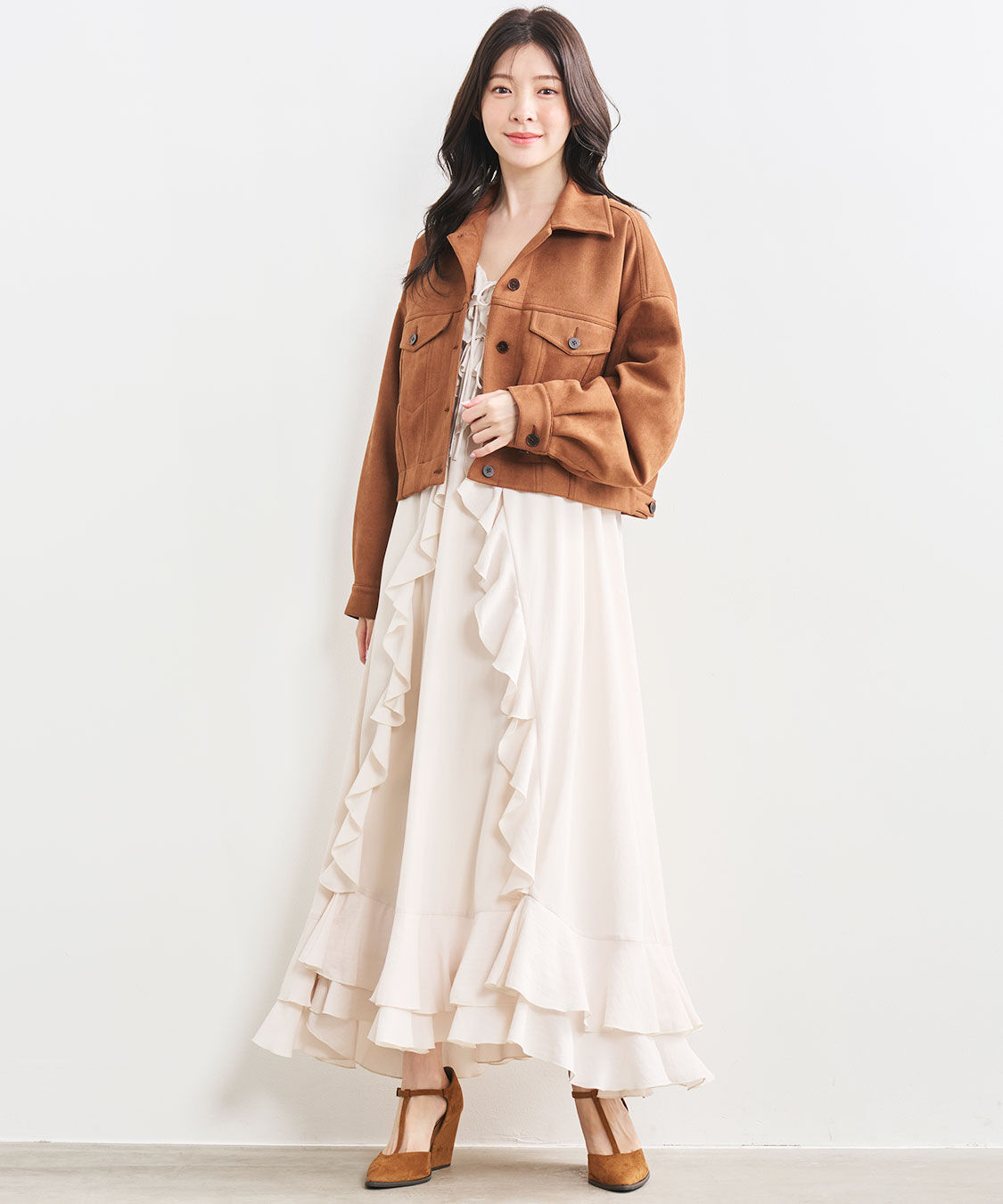 COCO DEAL「フリルロングワンピース」|ワンピース|