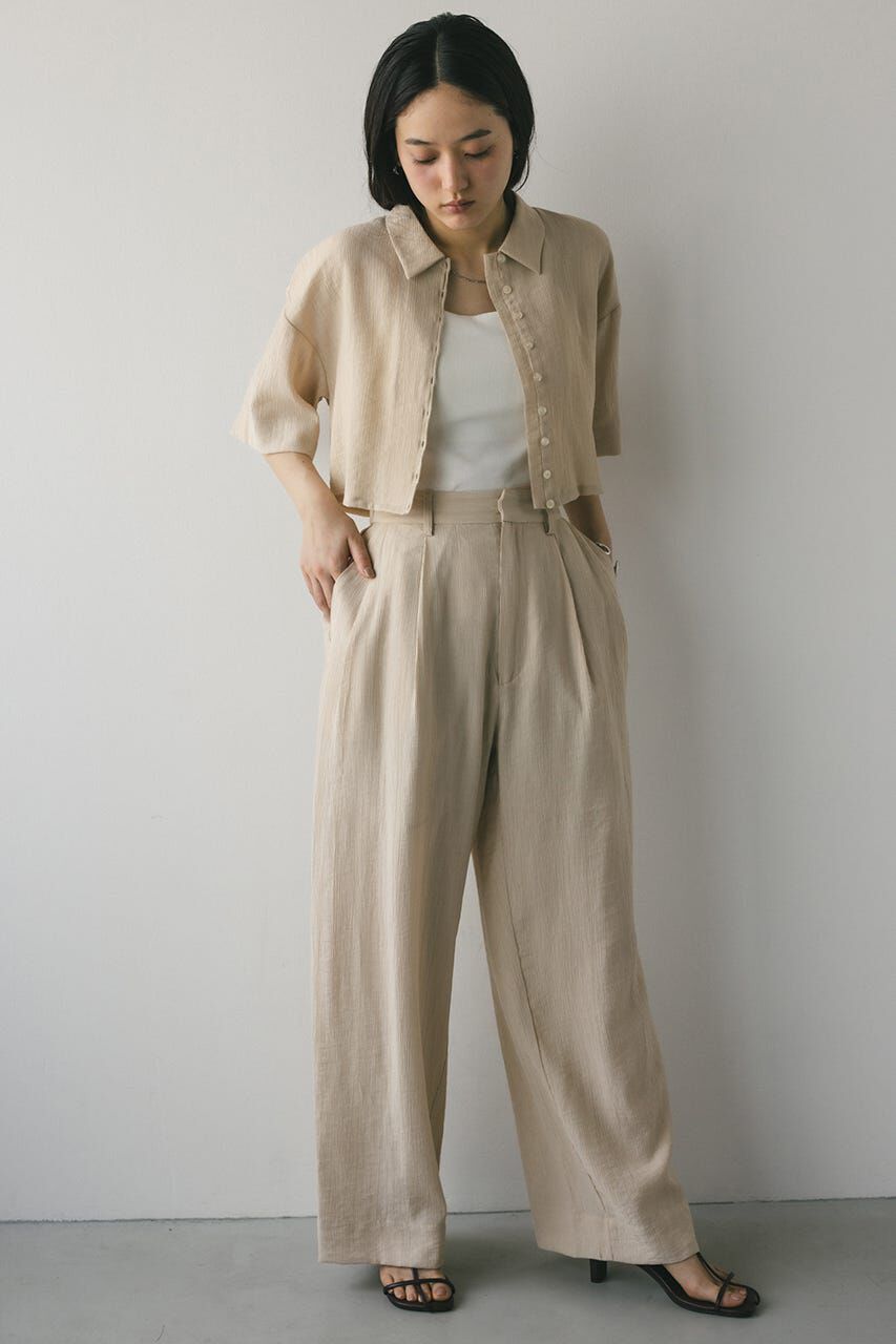 STYLEMIXER「ワッシャーツータックパンツ」|その他|BEG