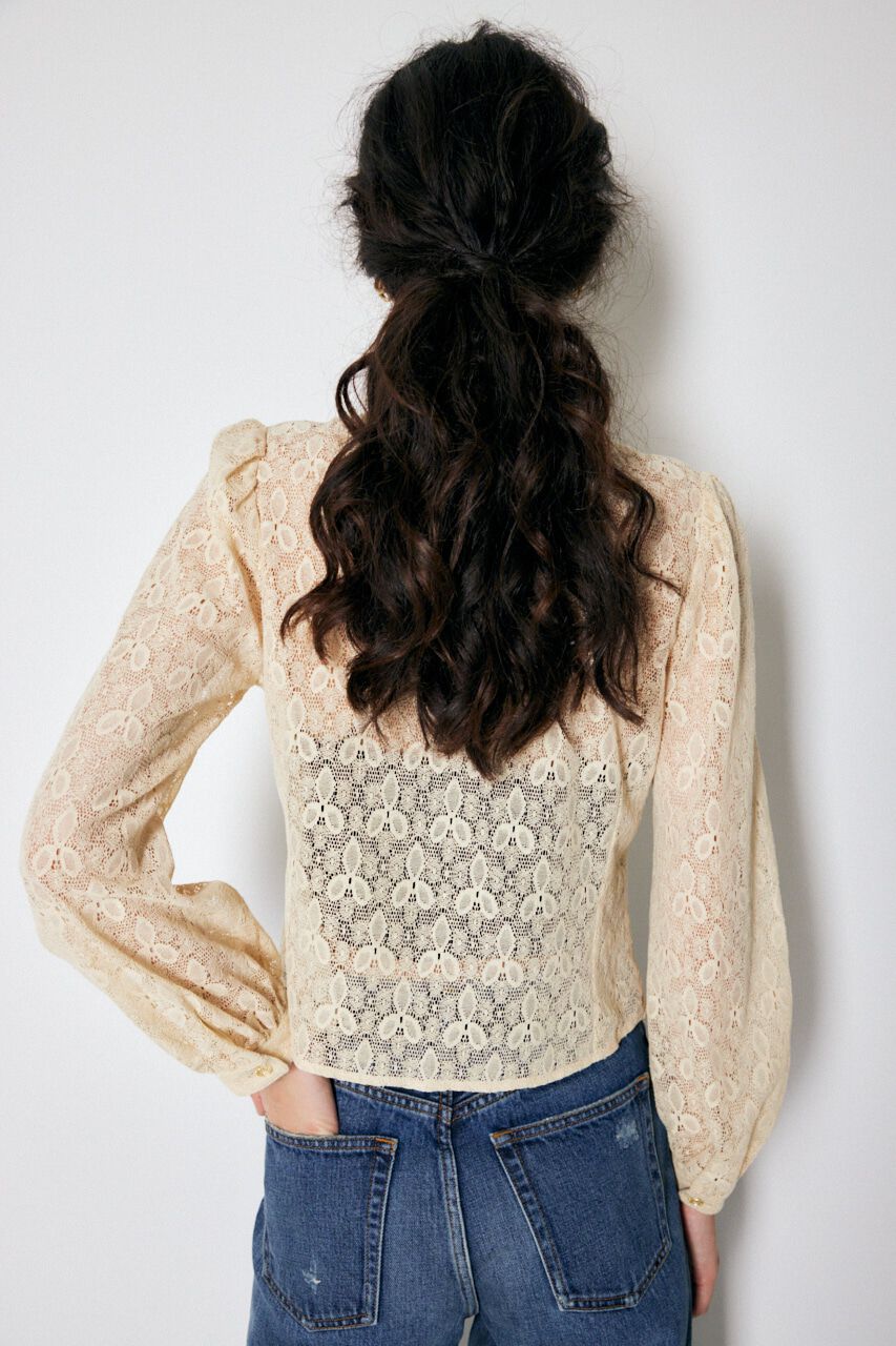 MOUSSY「PUFF SHOULDER LACE ブラウス」|シャツ・ブラウス|