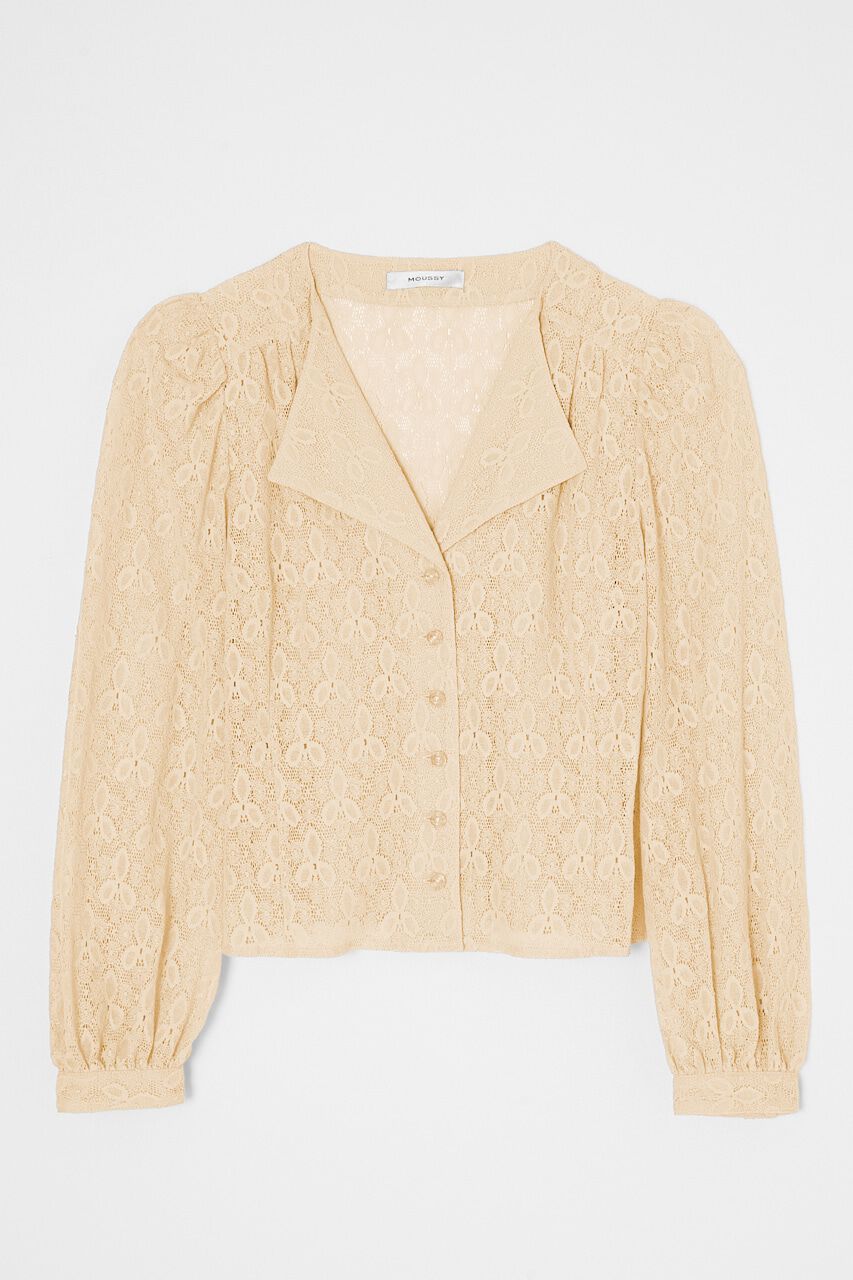 MOUSSY「PUFF SHOULDER LACE ブラウス」|シャツ・ブラウス|