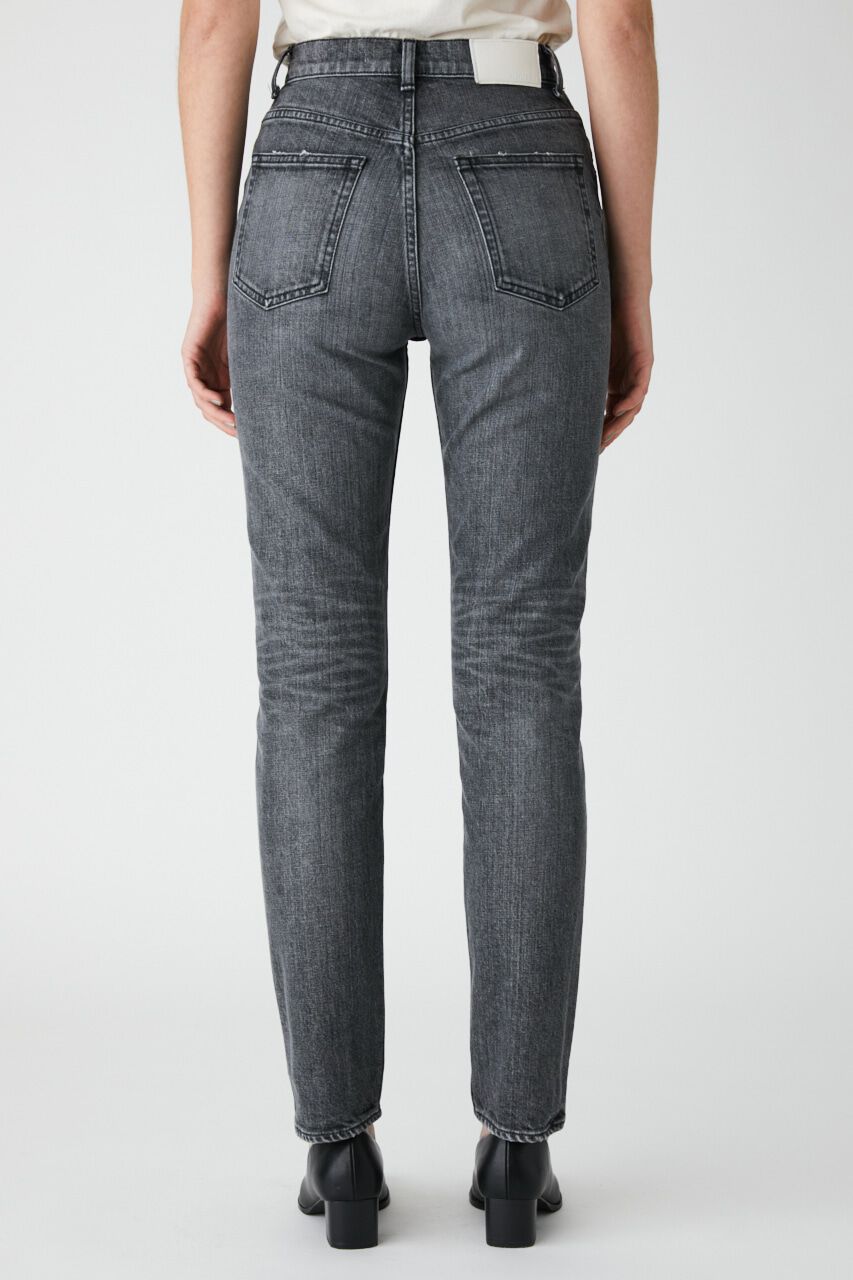 MOUSSY「PLAIN JEANS BLK STRAIGHT SLIM」|デニム|