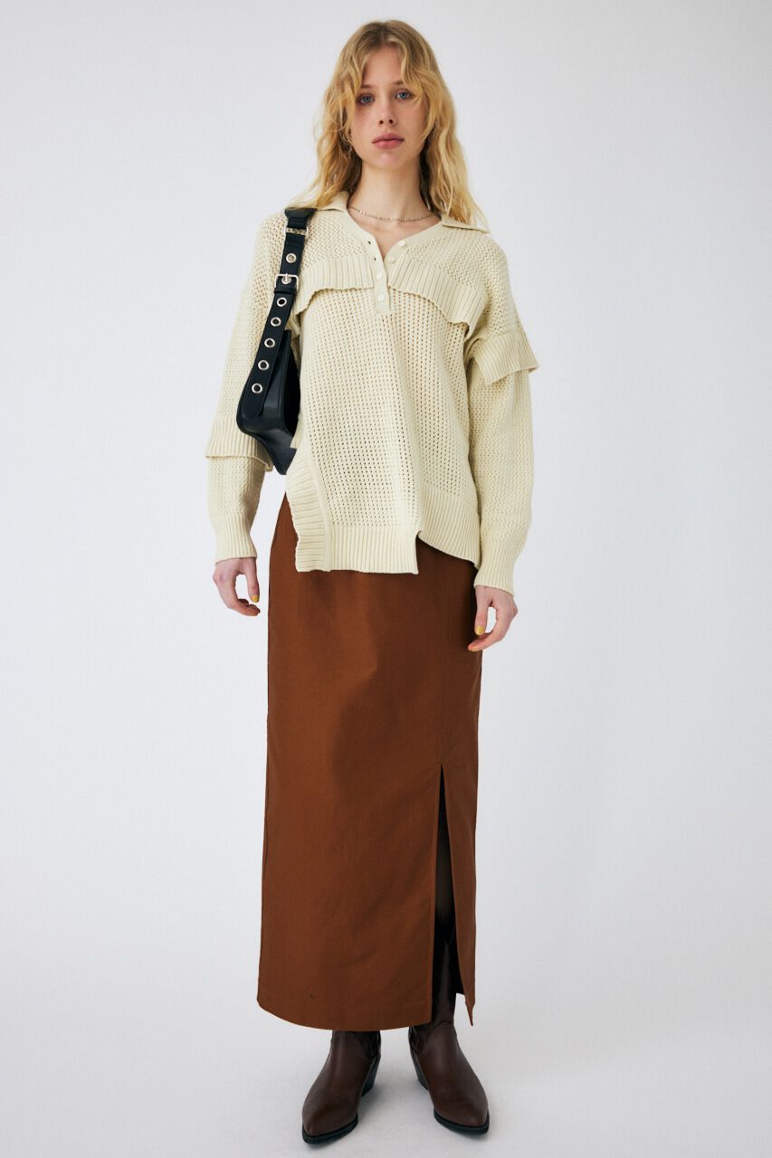 MOUSSY「MESH LOOSE KNIT トップス」|ニット・セーター|IVOY3