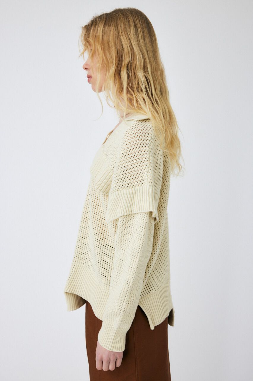 MOUSSY「MESH LOOSE KNIT トップス」|ニット・セーター|