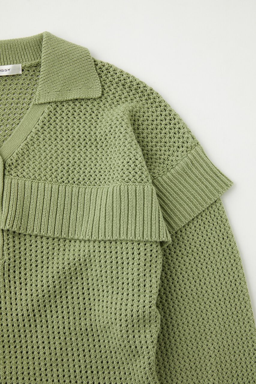 MOUSSY「MESH LOOSE KNIT トップス」|ニット・セーター|