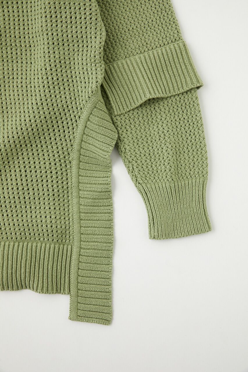 MOUSSY「MESH LOOSE KNIT トップス」|ニット・セーター|