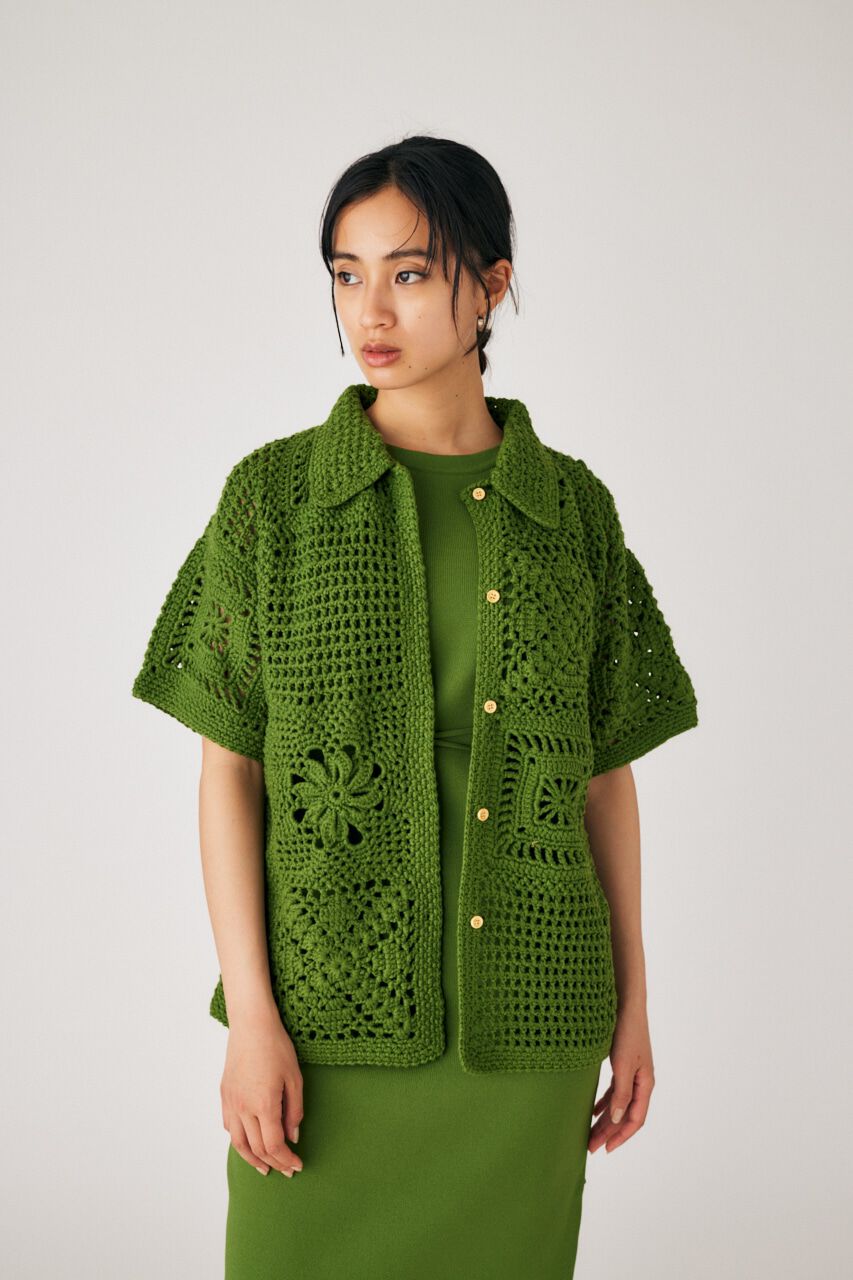 MOUSSY「CROCHET シャツ」|シャツ・ブラウス|GRN