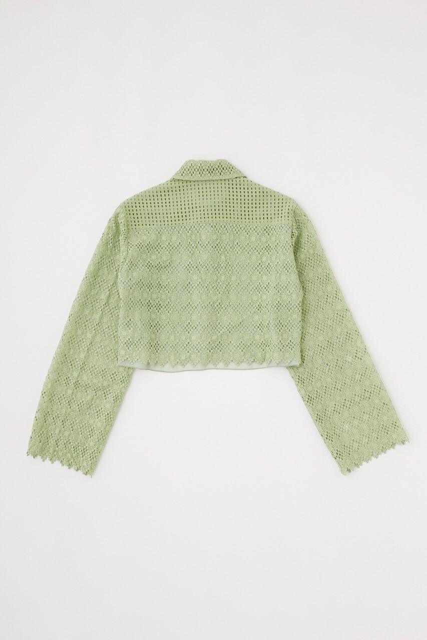 MOUSSY「GEOMETRIC LACE CROP シャツ」|シャツ・ブラウス|