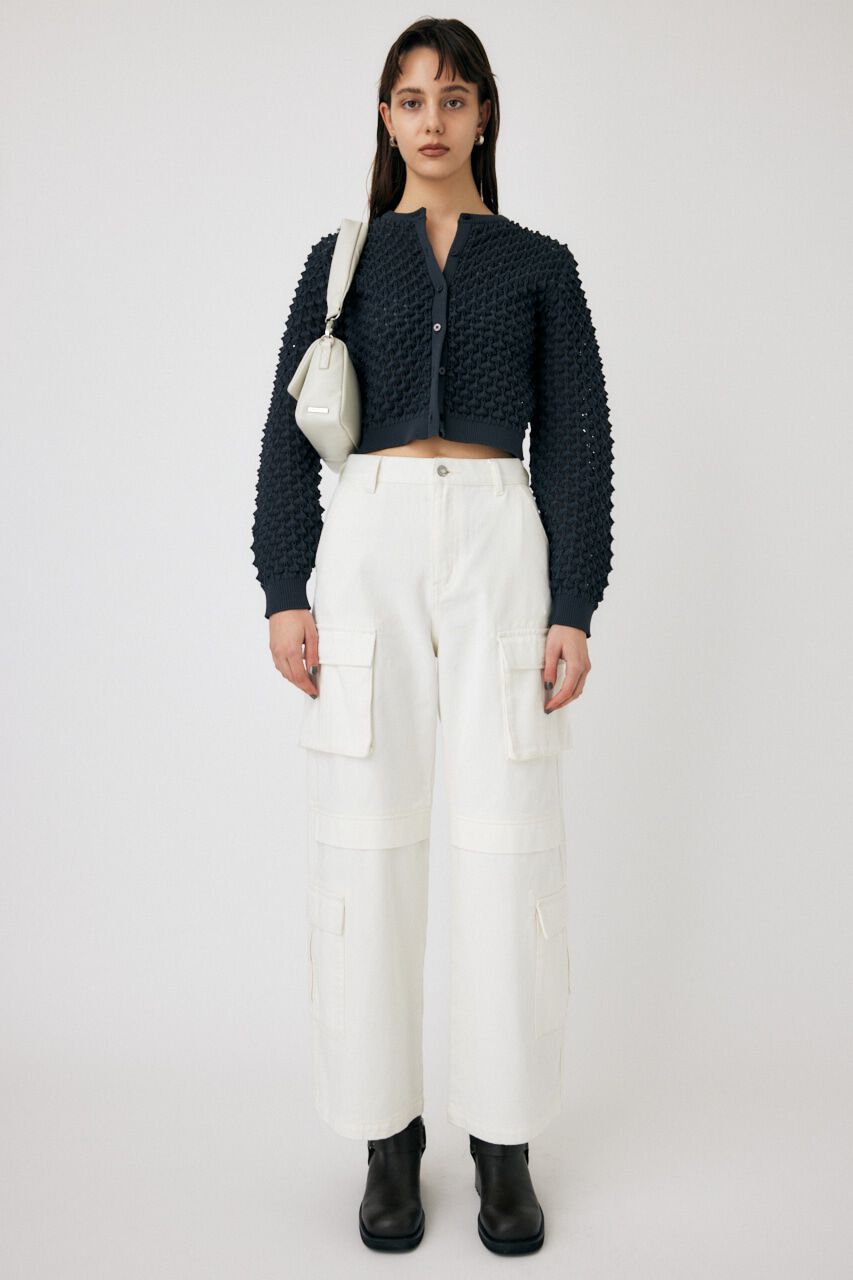 MOUSSY「PEAK STITCH KNIT カーディガン」|ニット・セーター|