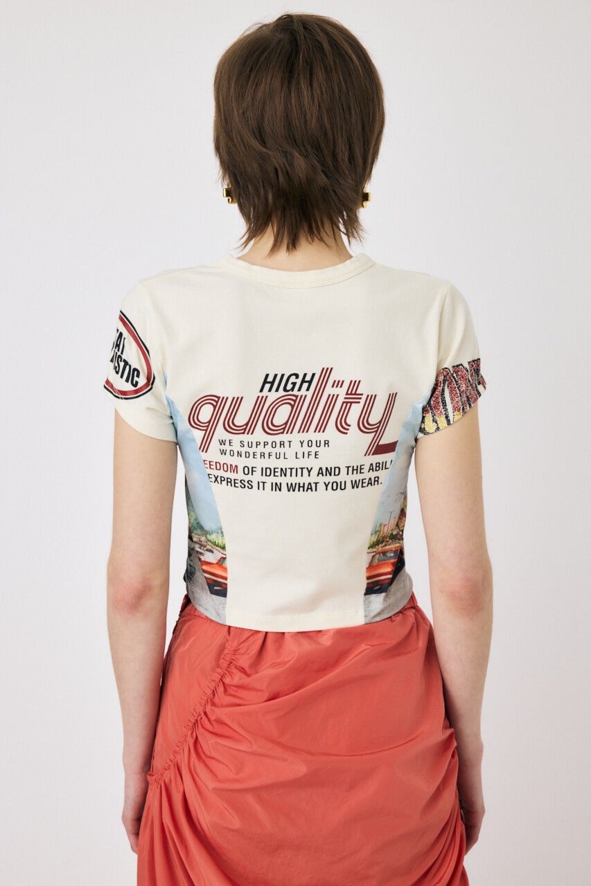 MOUSSY「REMAKE PRINT TINY Tシャツ」|Tシャツ・カットソー|