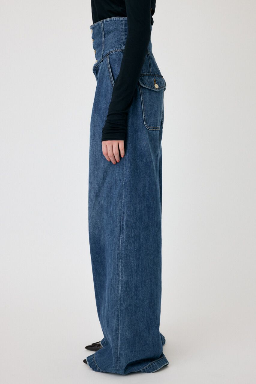 MOUSSY「CORSET DESIGN BAGGY」|デニム|