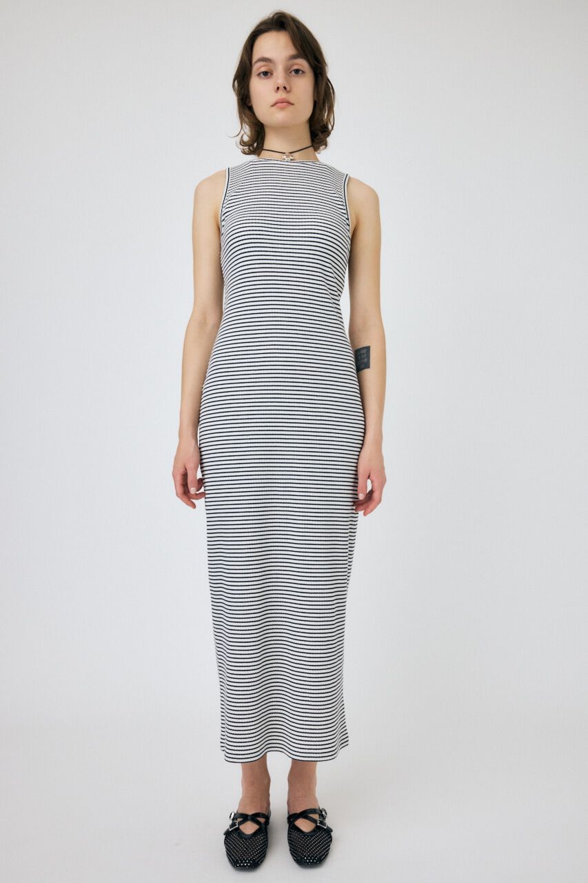 MOUSSY「CUP IN BORDER ドレス」|ワンピース|