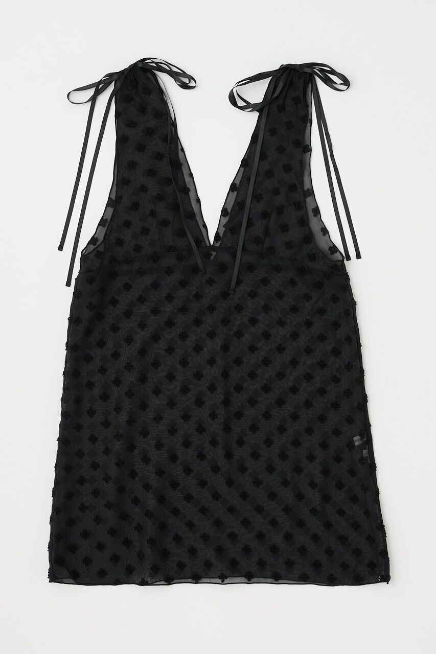MOUSSY「FLOWER MOTIF シアーミニドレス」|ワンピース|BLK