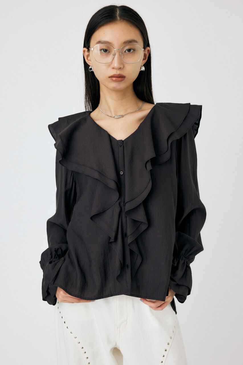 MOUSSY「RUFFLE ブラウス」|シャツ・ブラウス|D/BRN3