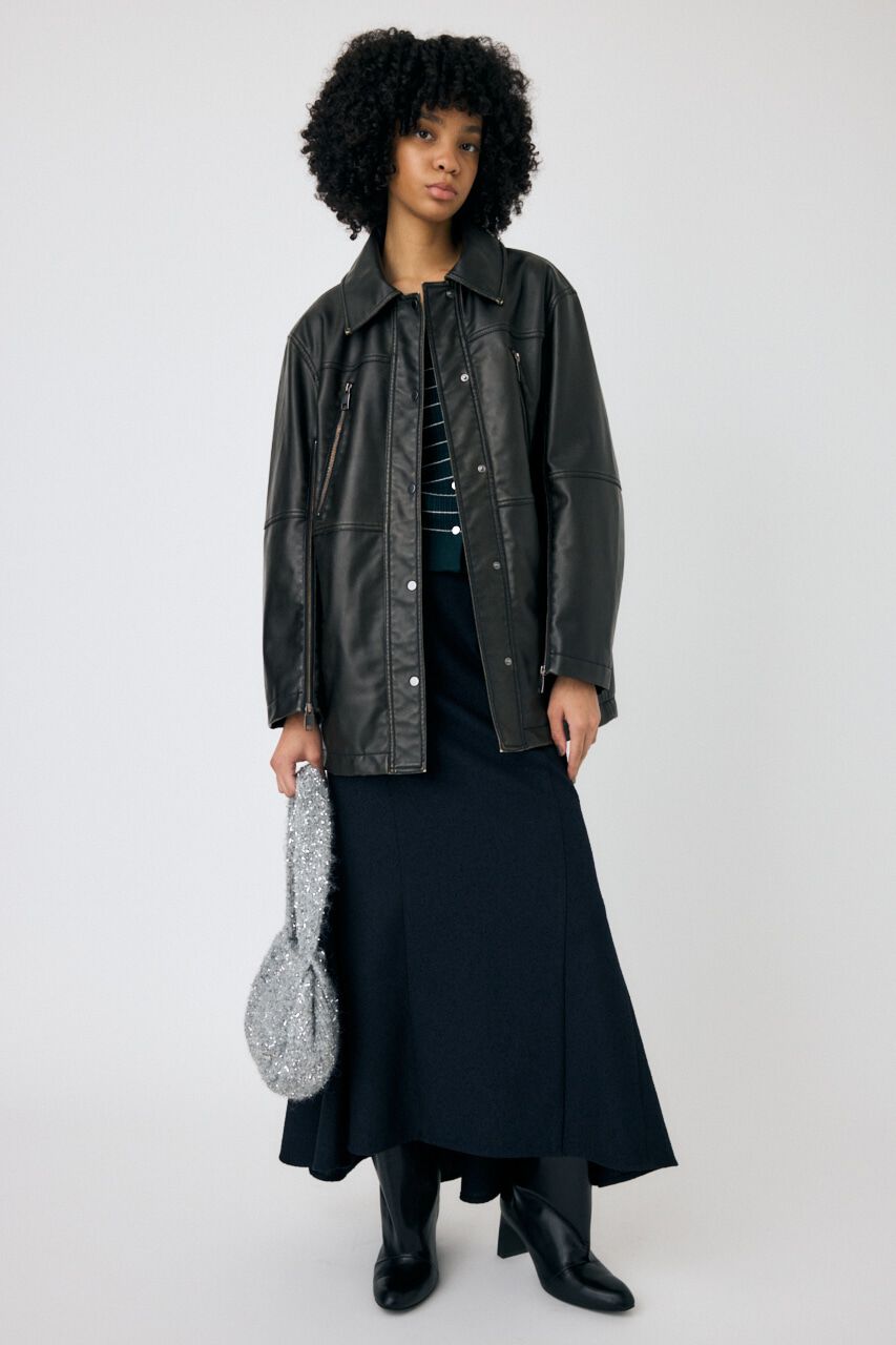 MOUSSY「AGED F/LEATHER MIDDLE ジャケット」|その他|