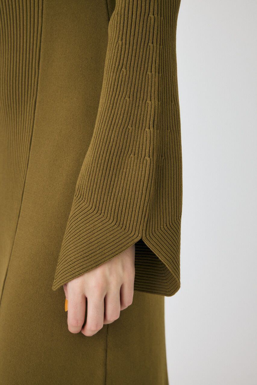 MOUSSY「SQUARE NECK ロングニットドレス」|ワンピース|