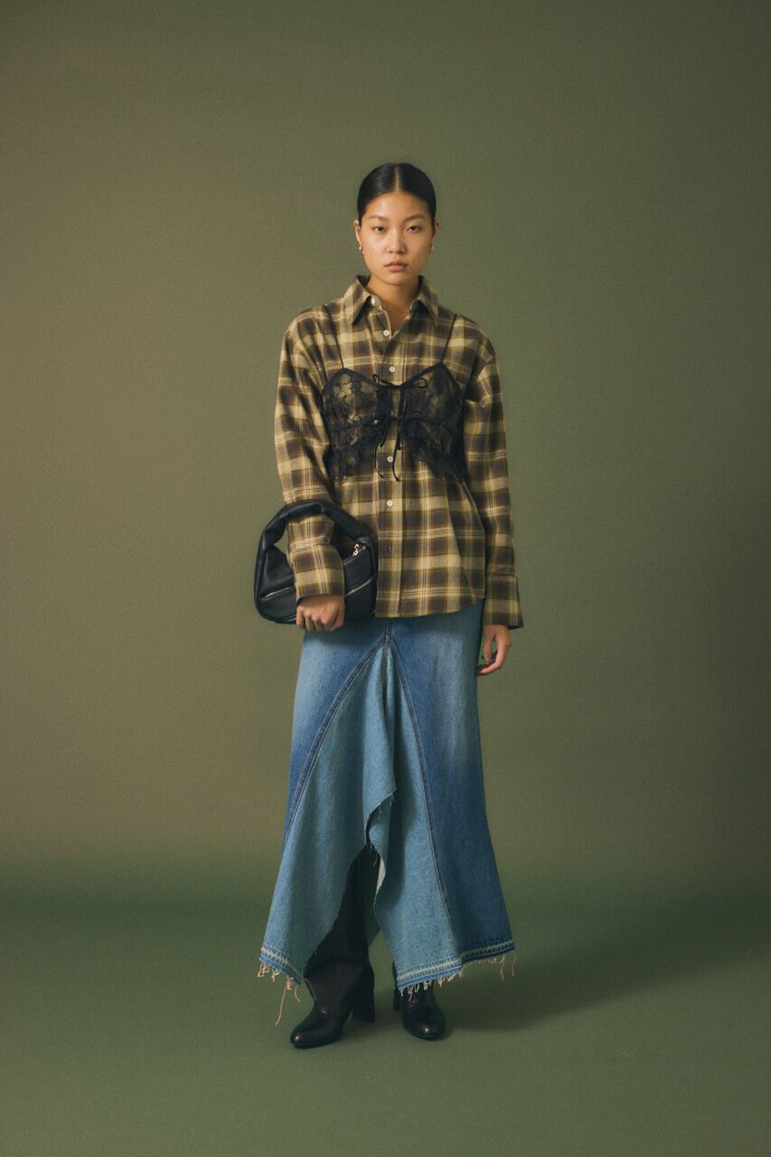 MOUSSY「LACY BUSTIER レイヤードシャツ」|シャツ・ブラウス|