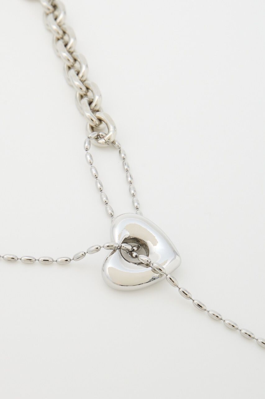 MOUSSY「MANY CHAIN HEART ネックレス」|ネックレス|