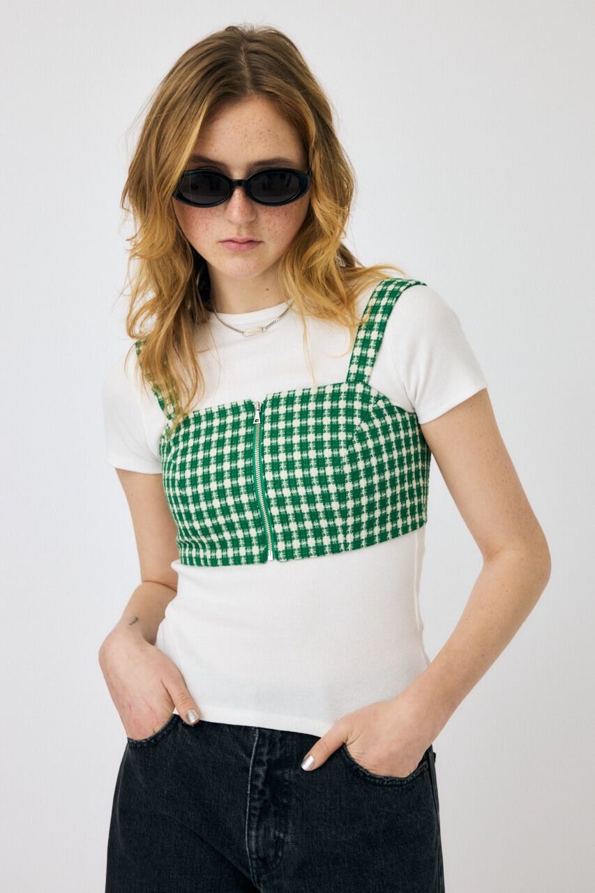 MOUSSY「COMPACT TWEED ビスチェ」|その他|GRN