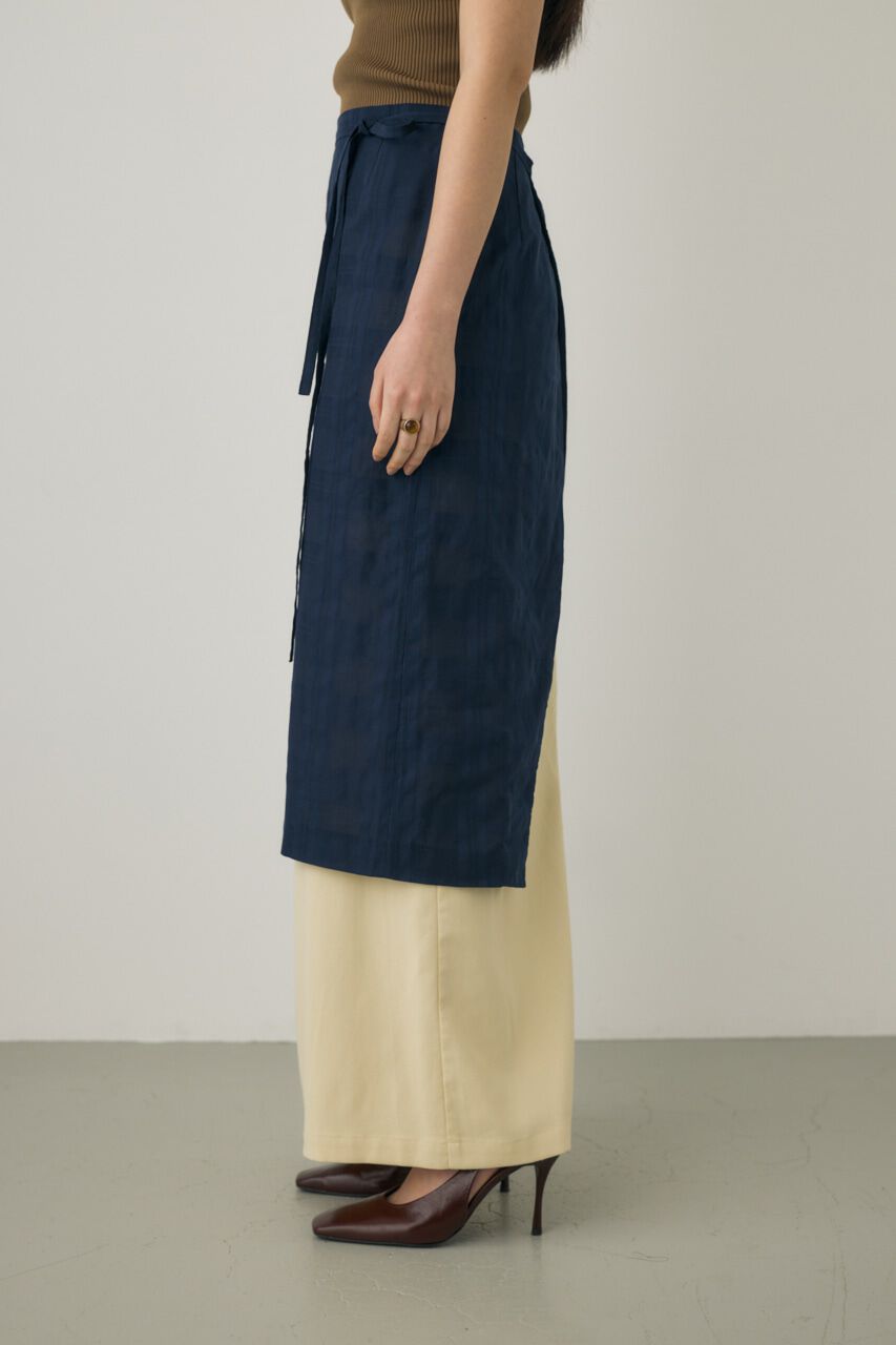 MOUSSY「シアーチェックエプロンスカート　オーガニックコットン使用」|スカート|