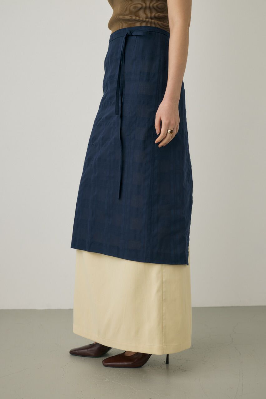 MOUSSY「シアーチェックエプロンスカート　オーガニックコットン使用」|スカート|