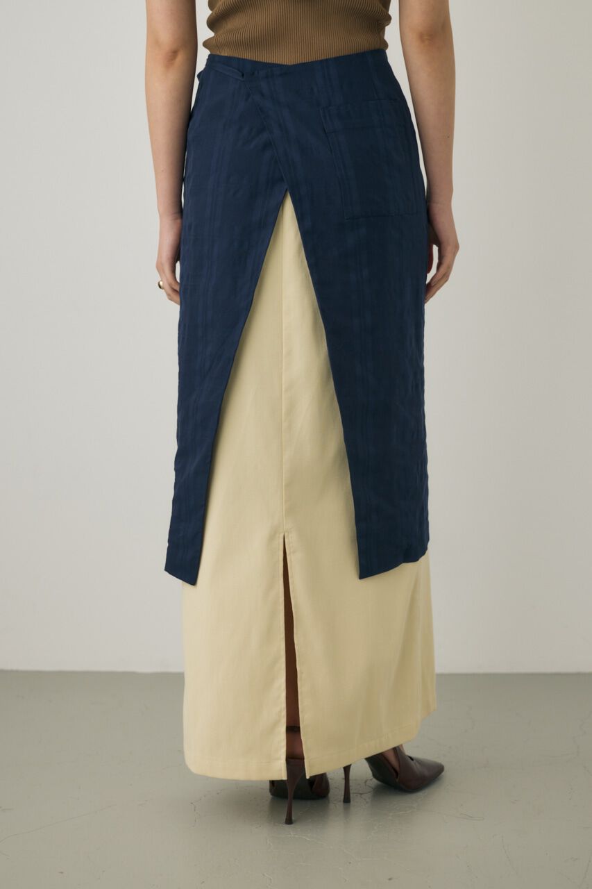 MOUSSY「シアーチェックエプロンスカート　オーガニックコットン使用」|スカート|