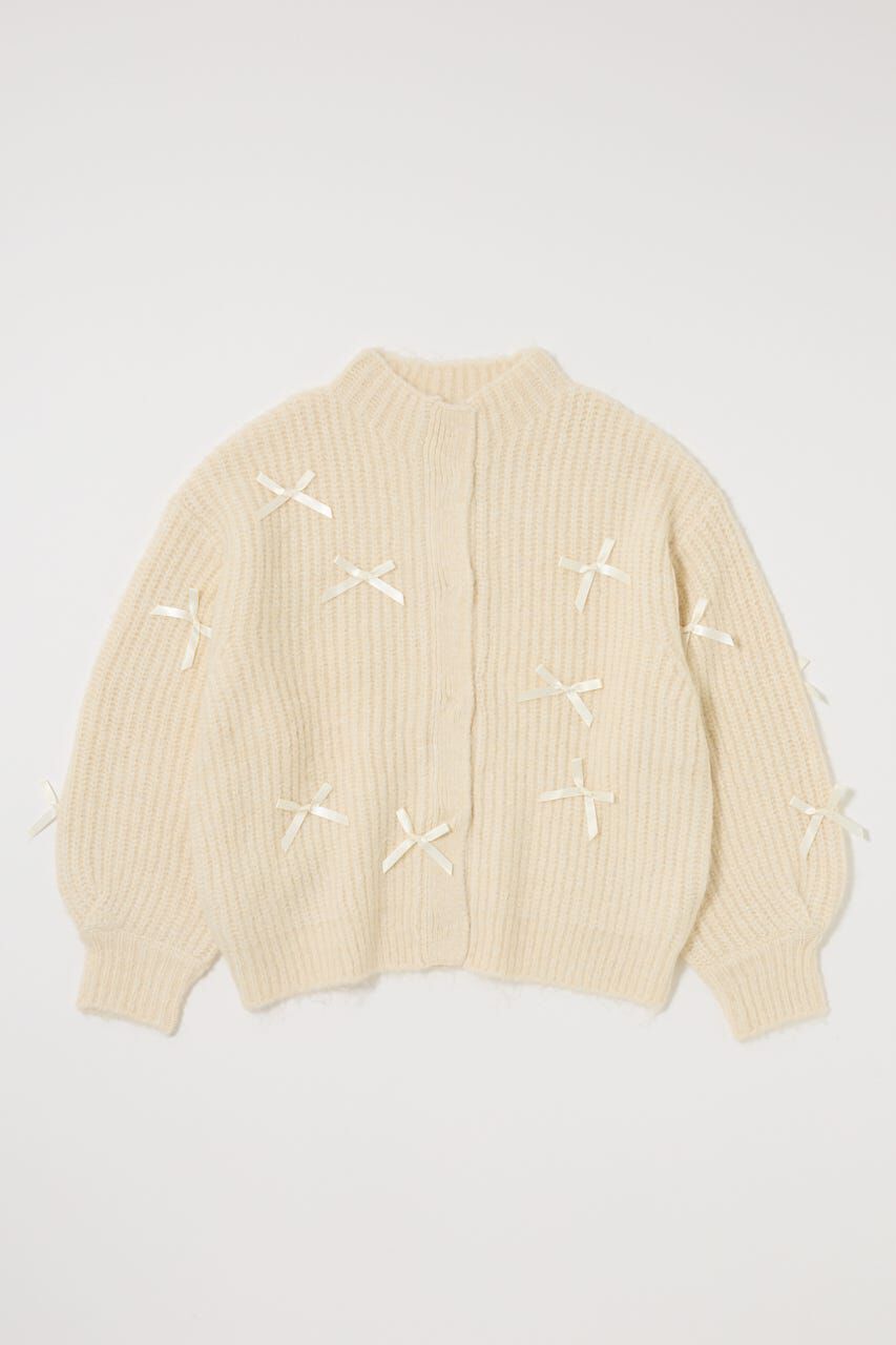 MOUSSY「RIBBON FANCY カーディガン」|カーディガン|