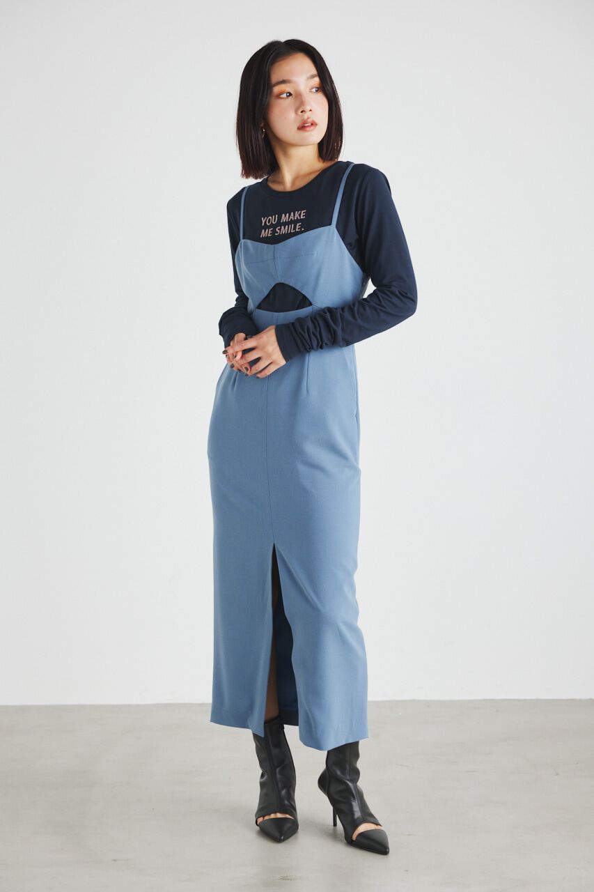 rienda「ギャザースリーブロゴロンT」|Tシャツ・カットソー|