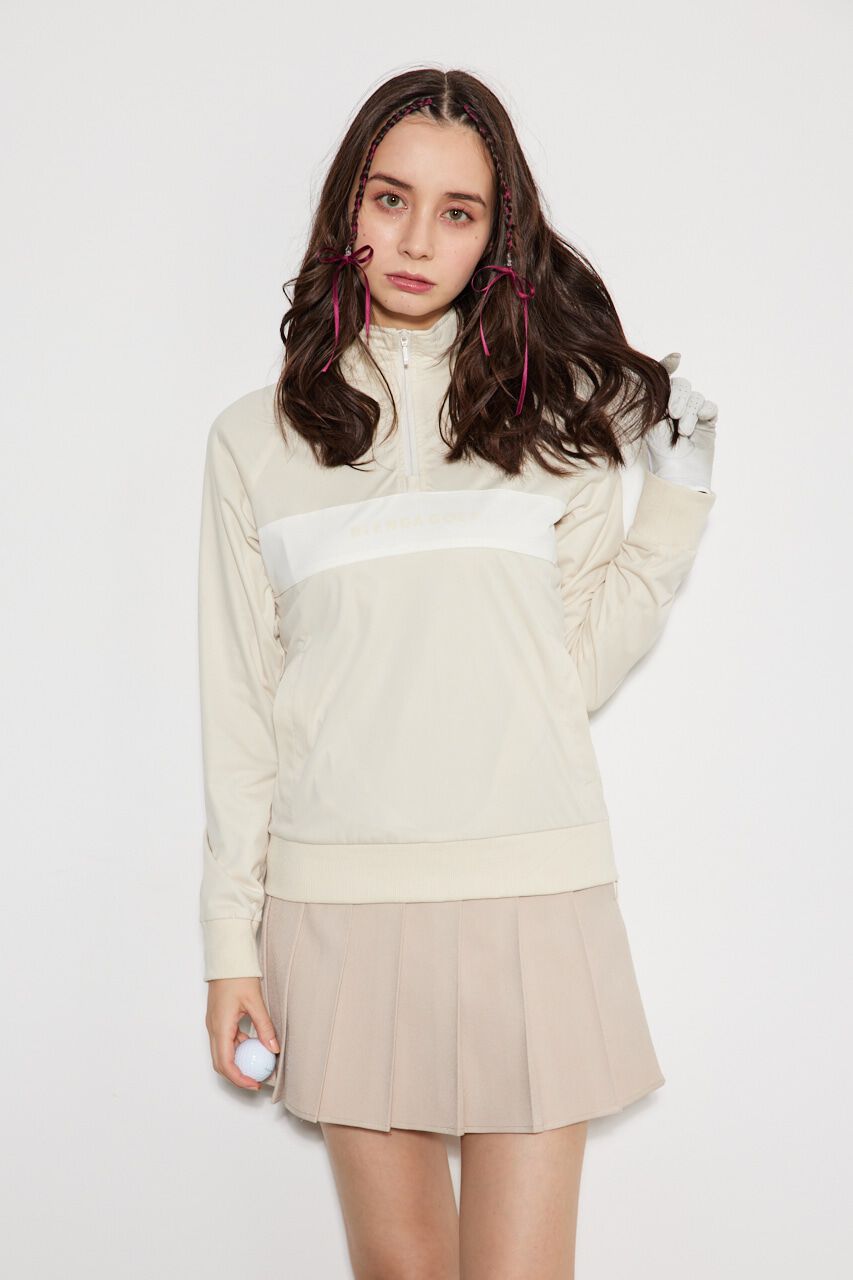 rienda「ハーフジップライトブルゾン」|ブルゾン・スタジャン|