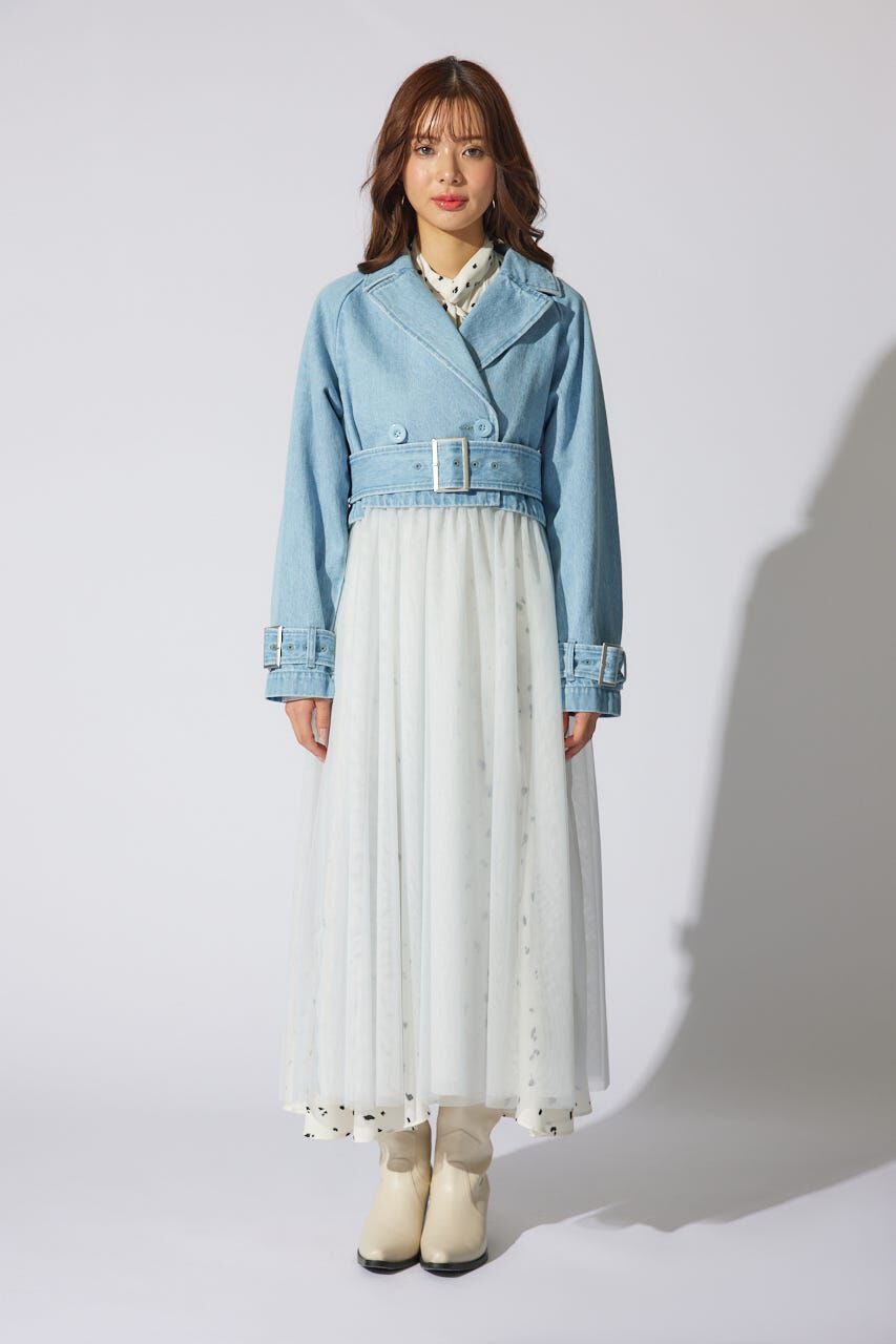 rienda「チュールコンビトレンチコート」|その他|