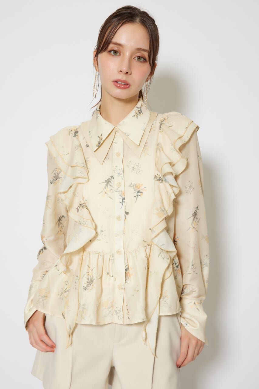 rienda「2WAYフリルフラワーブラウス」|シャツ・ブラウス|