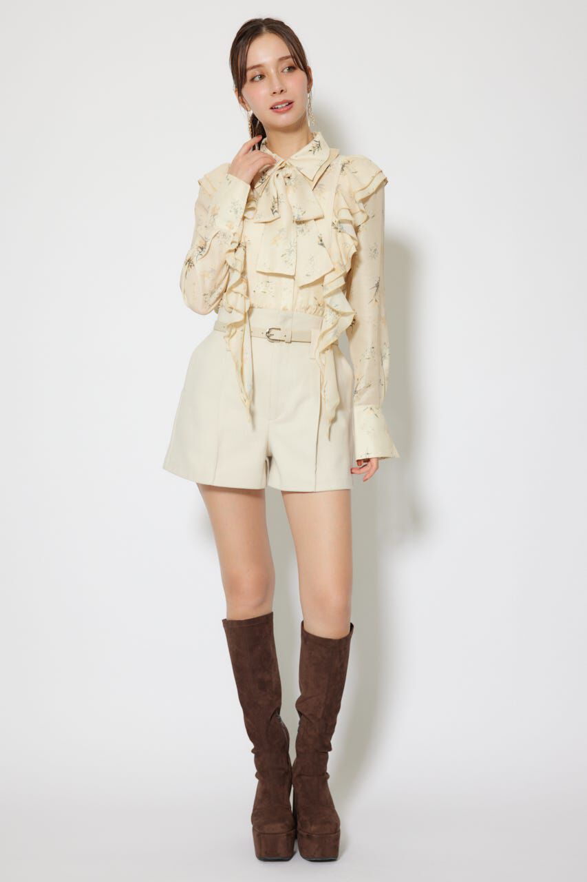 rienda「2WAYフリルフラワーブラウス」|シャツ・ブラウス|