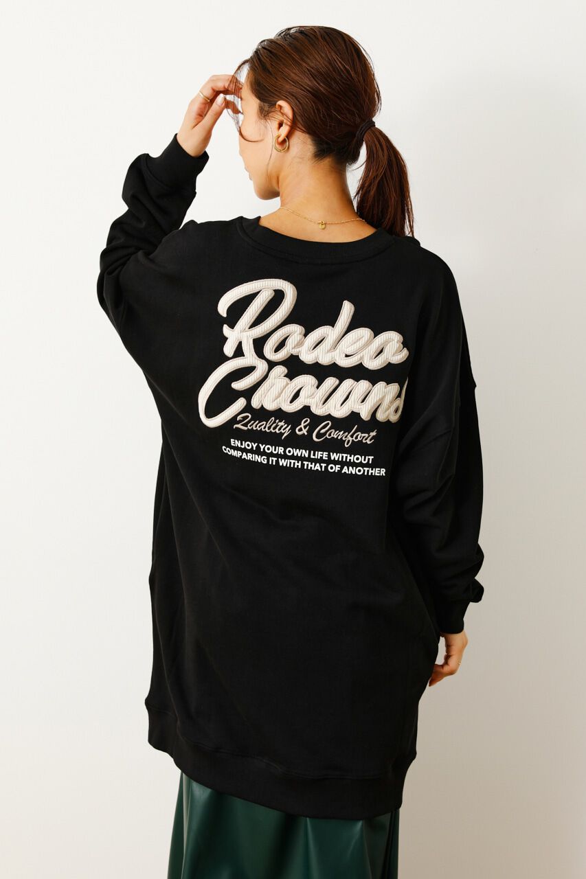 RODEO CROWNS「コーデュロイアップリケワンピース」|ワンピース|BLK