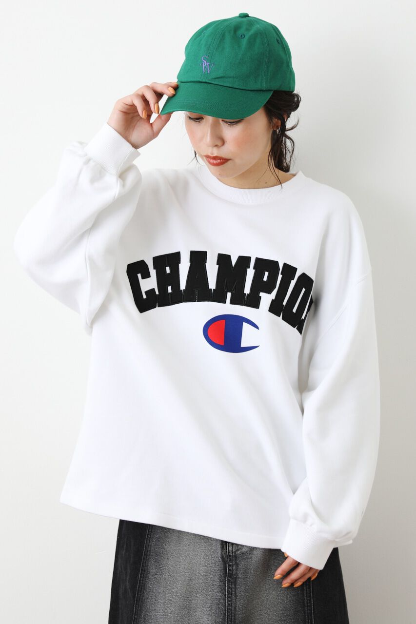 RODEO CROWNS「Champion ボリュームスリーブスウェット」|パーカー|WHT