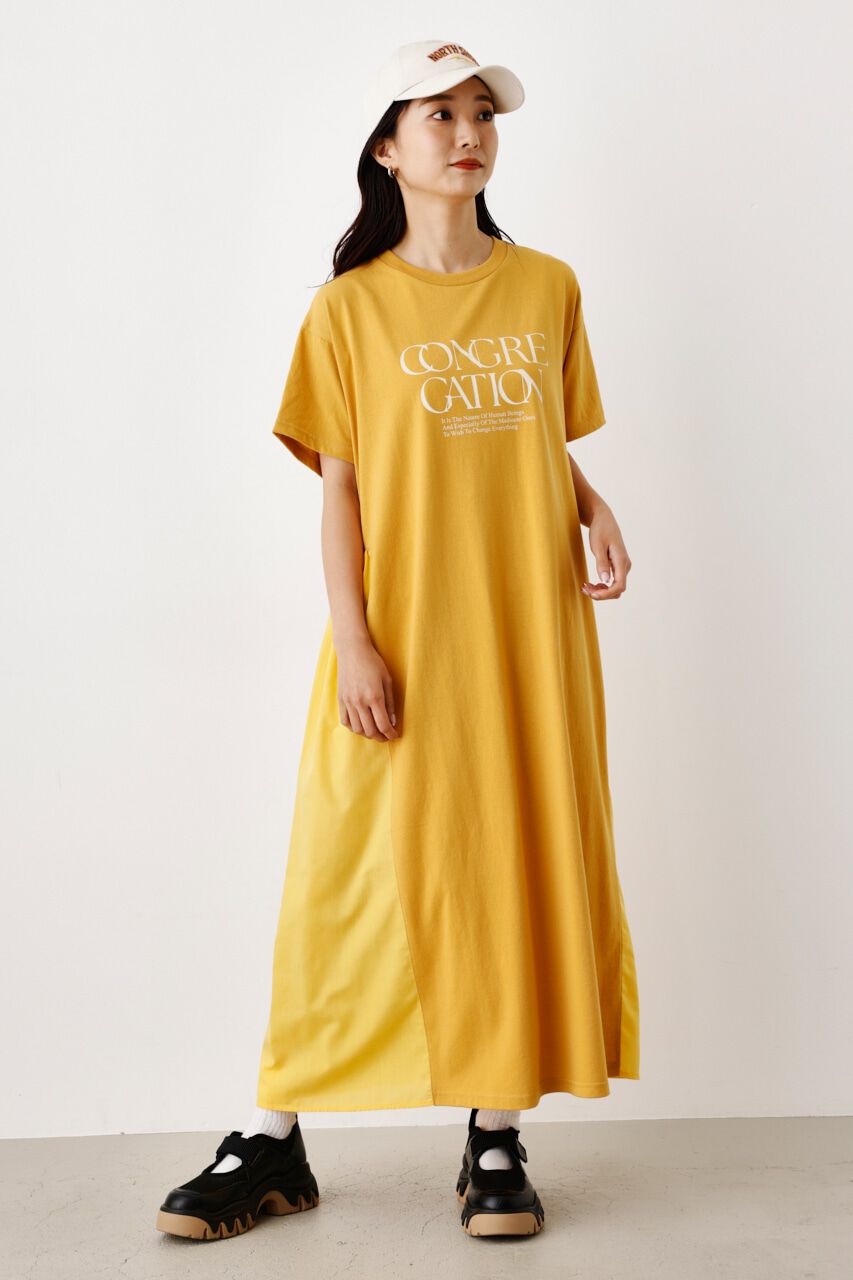 RODEO CROWNS「C/G ドッキングマキシワンピース」|ワンピース|YEL