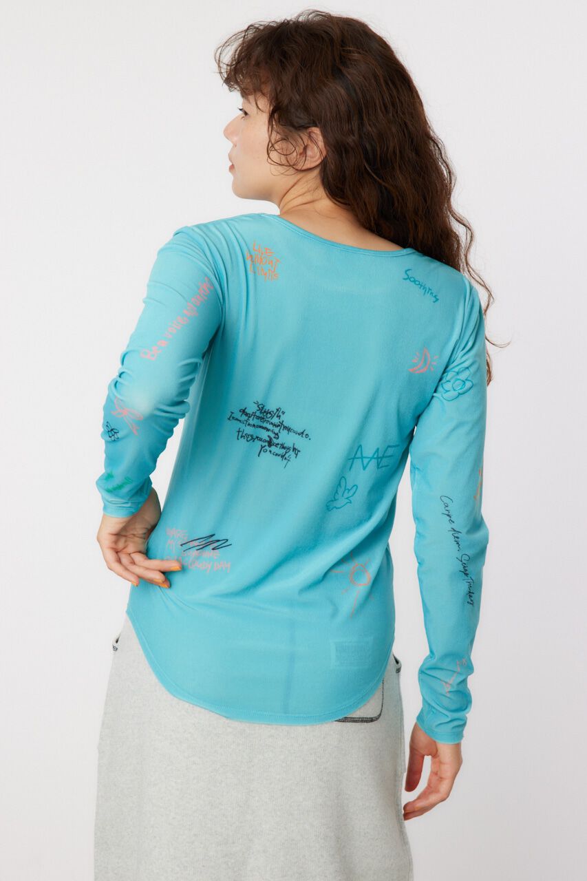 RODEO CROWNS「Brushedテキストシアートップス」|Tシャツ・カットソー|