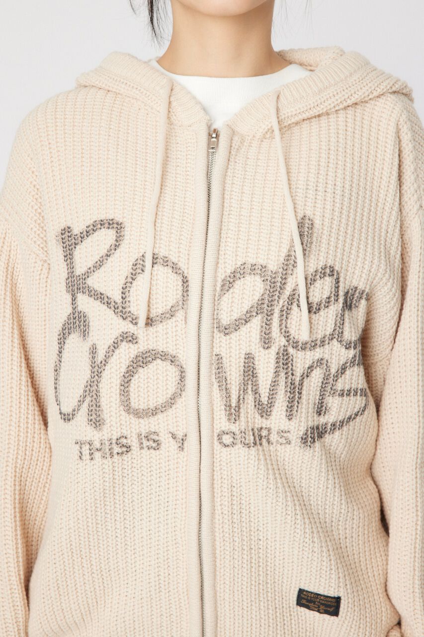 RODEO CROWNS「LOGO畦ニットジップフーディー」|パーカー|