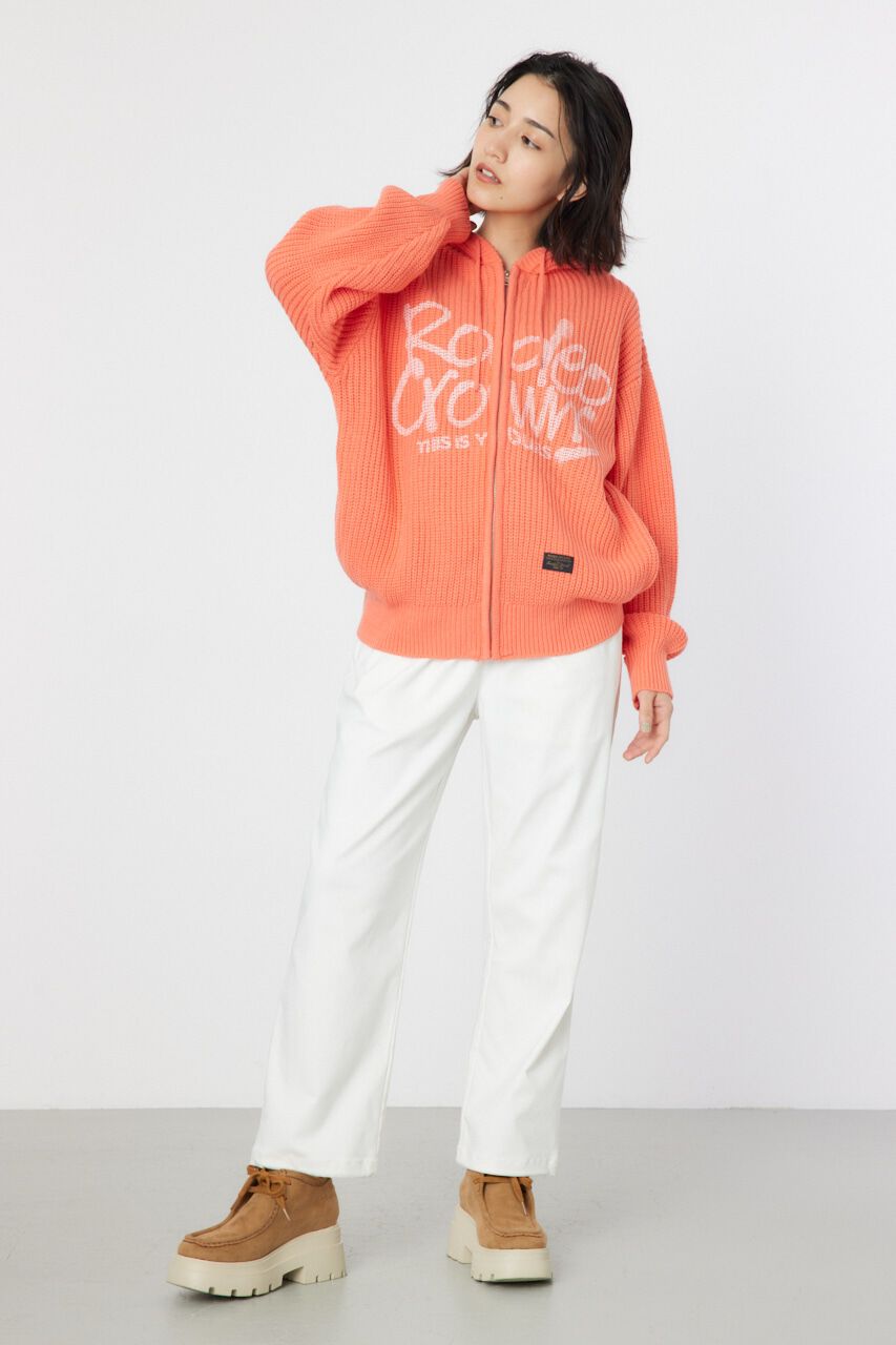 RODEO CROWNS「LOGO畦ニットジップフーディー」|パーカー|