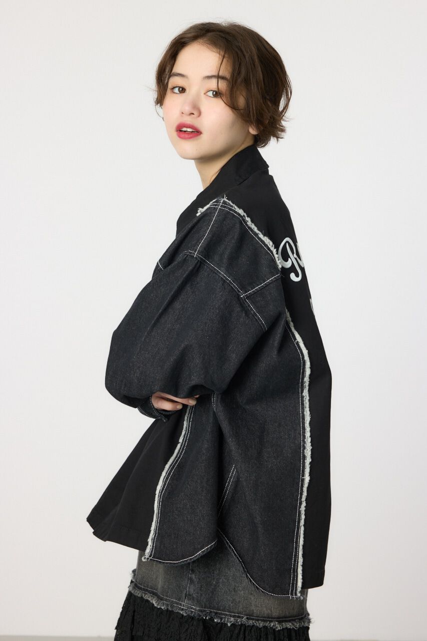 RODEO CROWNS「デニムドッキングミリタリールーズシャツ」|シャツ・ブラウス|