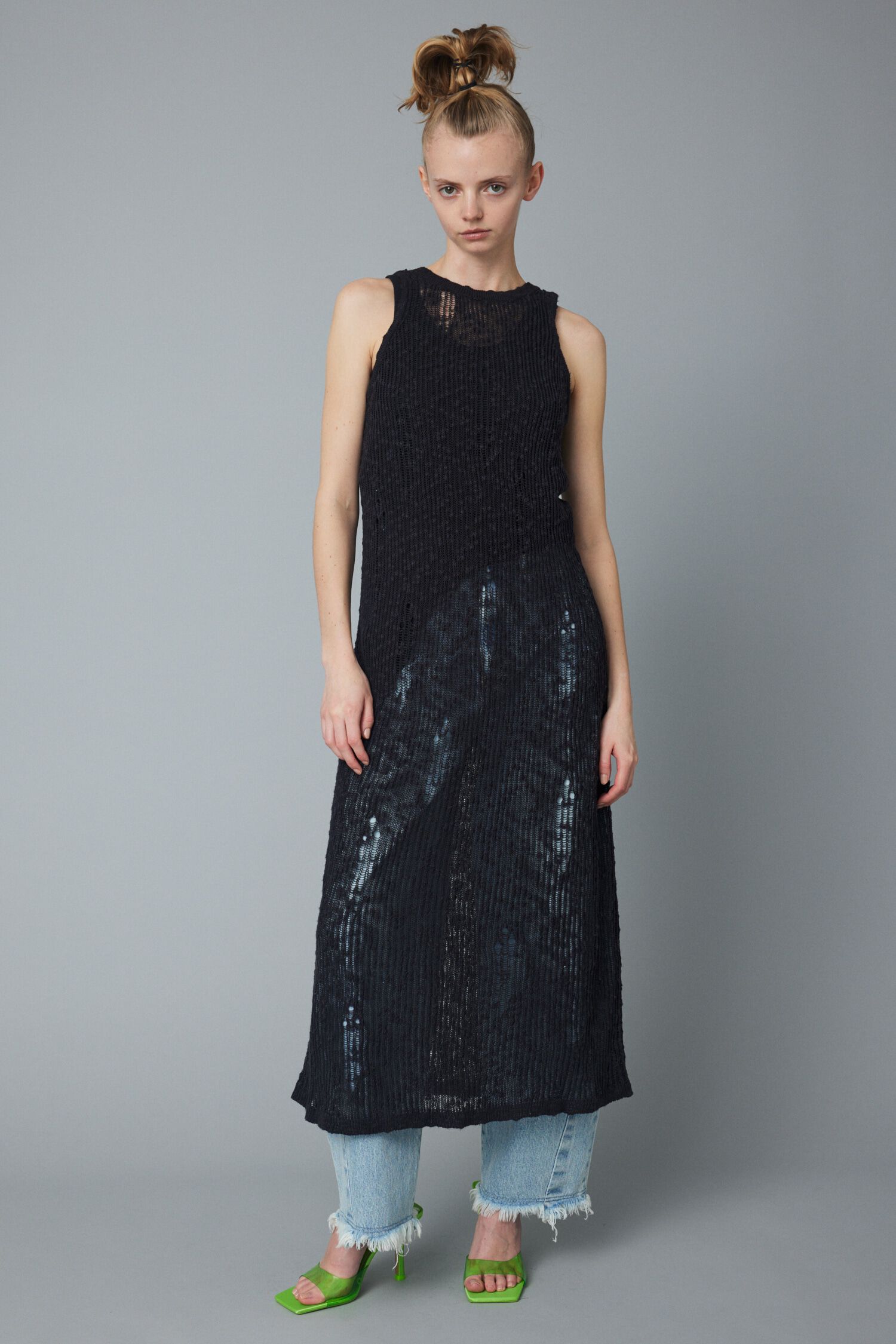 HeRIN.CYE「2way knit dress」|ワンピース|BLK