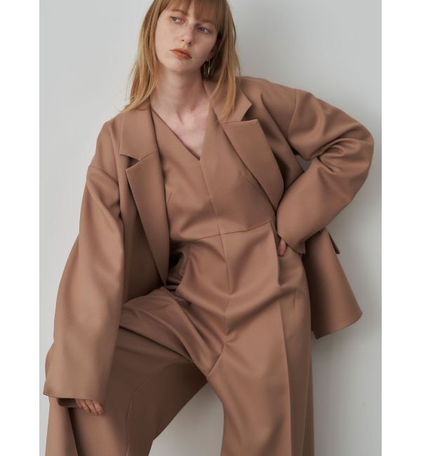 ELENDEEK「OVER SIZE TAILORED JK」|テーラードジャケット|ベージュ