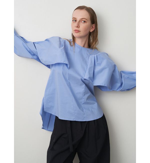 ELENDEEK「ASYME CAPE SL BL」|シャツ・ブラウス|