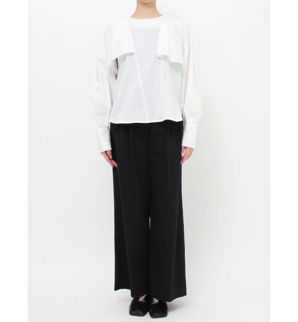 ELENDEEK「ASYME CAPE SL BL」|シャツ・ブラウス|