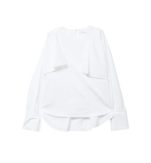 ELENDEEK「ASYME CAPE SL BL」|シャツ・ブラウス|
