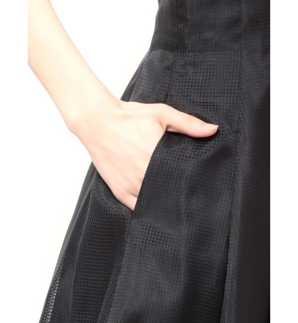 ELENDEEK「【FUJIKO&times;ELENDEEK】2WAY SHEER CHECK FLARED SK」|スカート|