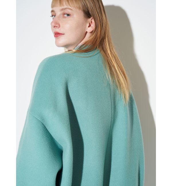 ELENDEEK「FORM SHORT WOOL CT」|ノーカラーコート|