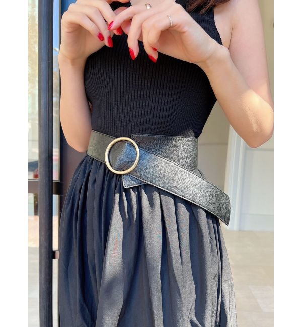 RESEXXY「サークルポイントアシメベルト」|ベルト|ブラック