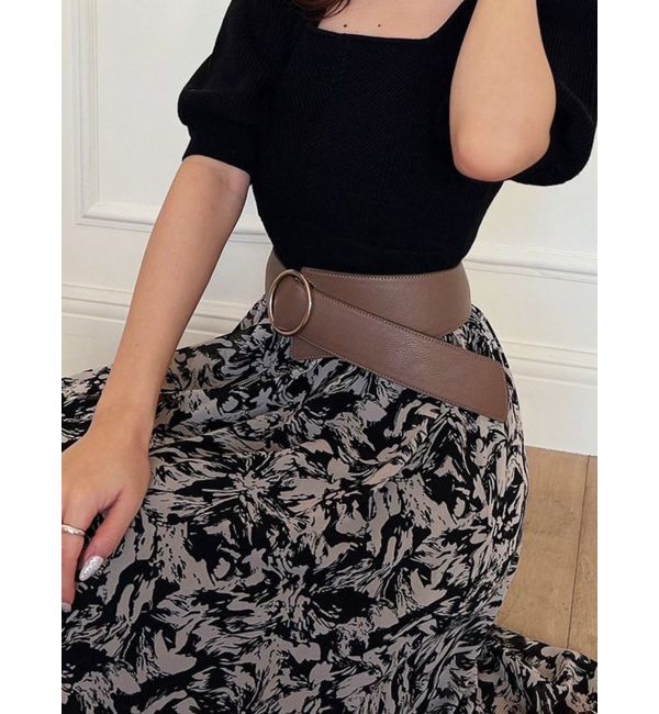 RESEXXY「サークルポイントアシメベルト」|ベルト|ブラウン