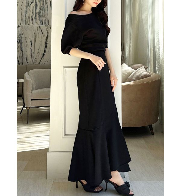 RESEXXY「ミニ裏毛マーメイドスカート【セットアップ着用可能】」|スカート|ブラック