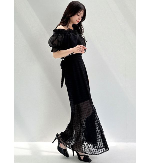 RESEXXY「ハウンドトゥースシアーマーメイドスカート」|スカート|